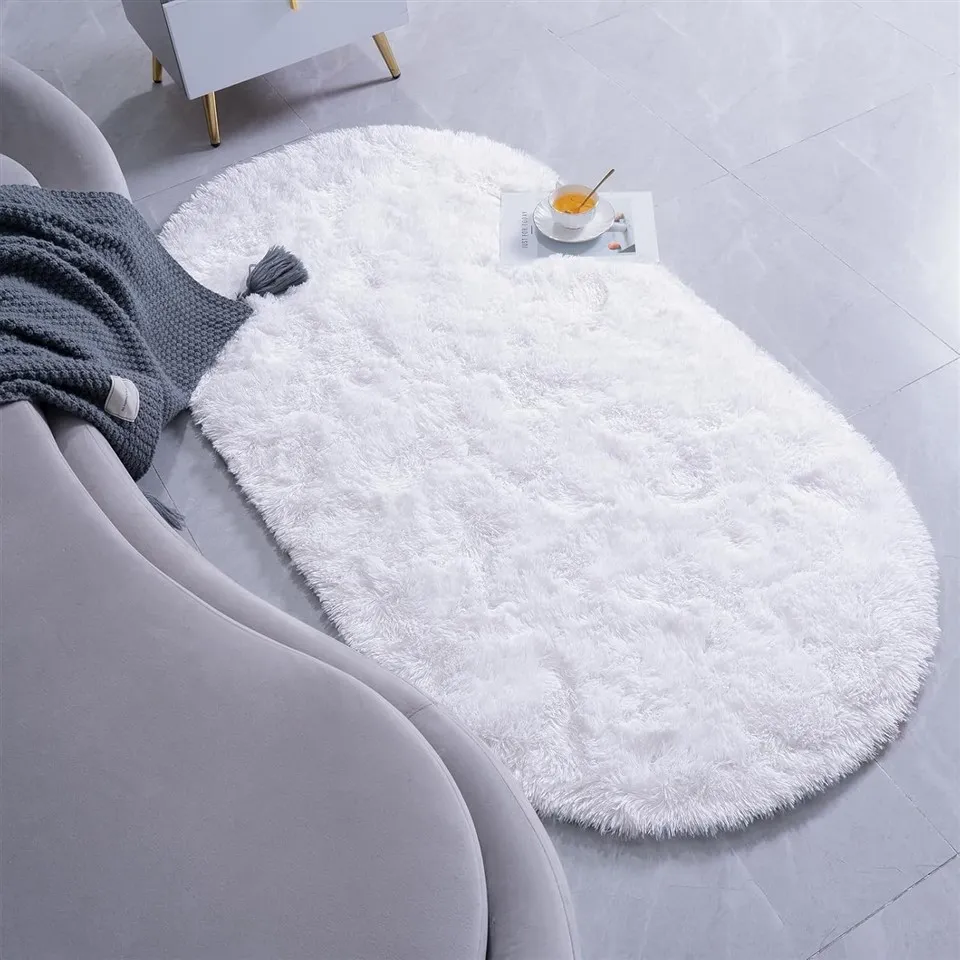 Pure White Plush Carpet